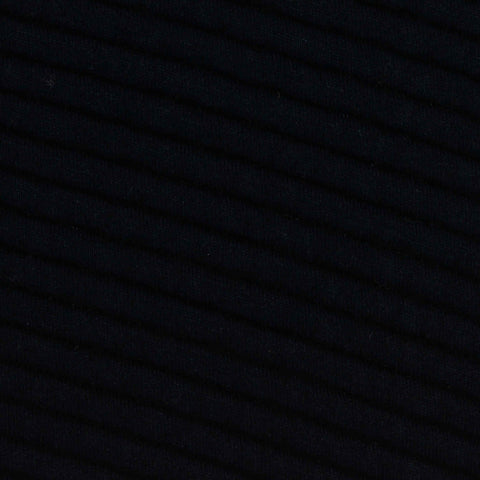 Striped Polyester Knit Fabric, 430 gsm, 170 cm — Black