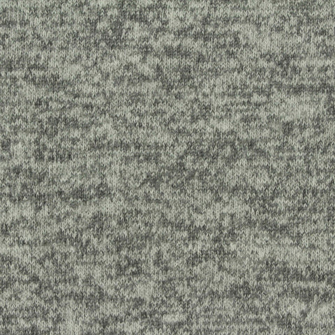 Brushed Polyester Viscose Stretch Chunky Knit Fabric, 200 gsm, 165 cm — Grey