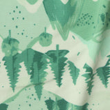 Green Geometric Jersey Knit, Modal