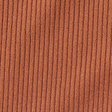 Polyester Stretch Rib Knit Fabric, 250 gsm, 158 cm — Brown — texture