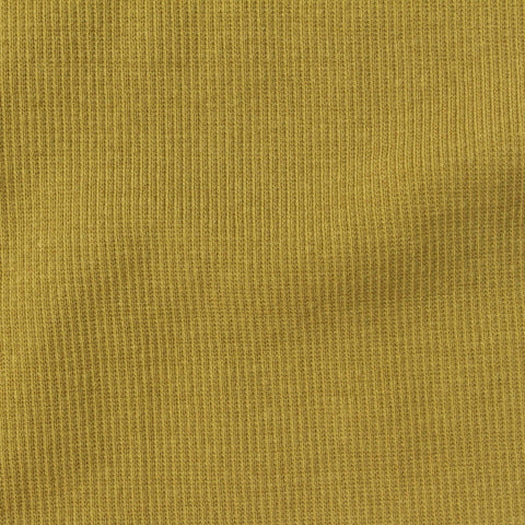 Cotton Stretch Rib Knit Fabric, 310 gsm, 130 cm — Khaki