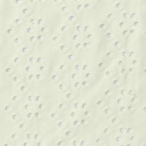 Cream Eyelet Jacquard, Polyester, 180 gsm