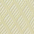 Cream Diamond Pointelle Knit, Poly-Cotton, 263 gsm