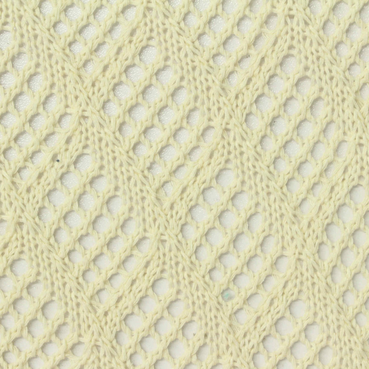 Cream Diamond Pointelle Knit, Poly-Cotton, 263 gsm