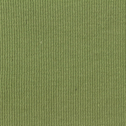 Cotton Stretch Rib Knit Fabric, 160 gsm, 120 cm — Green
