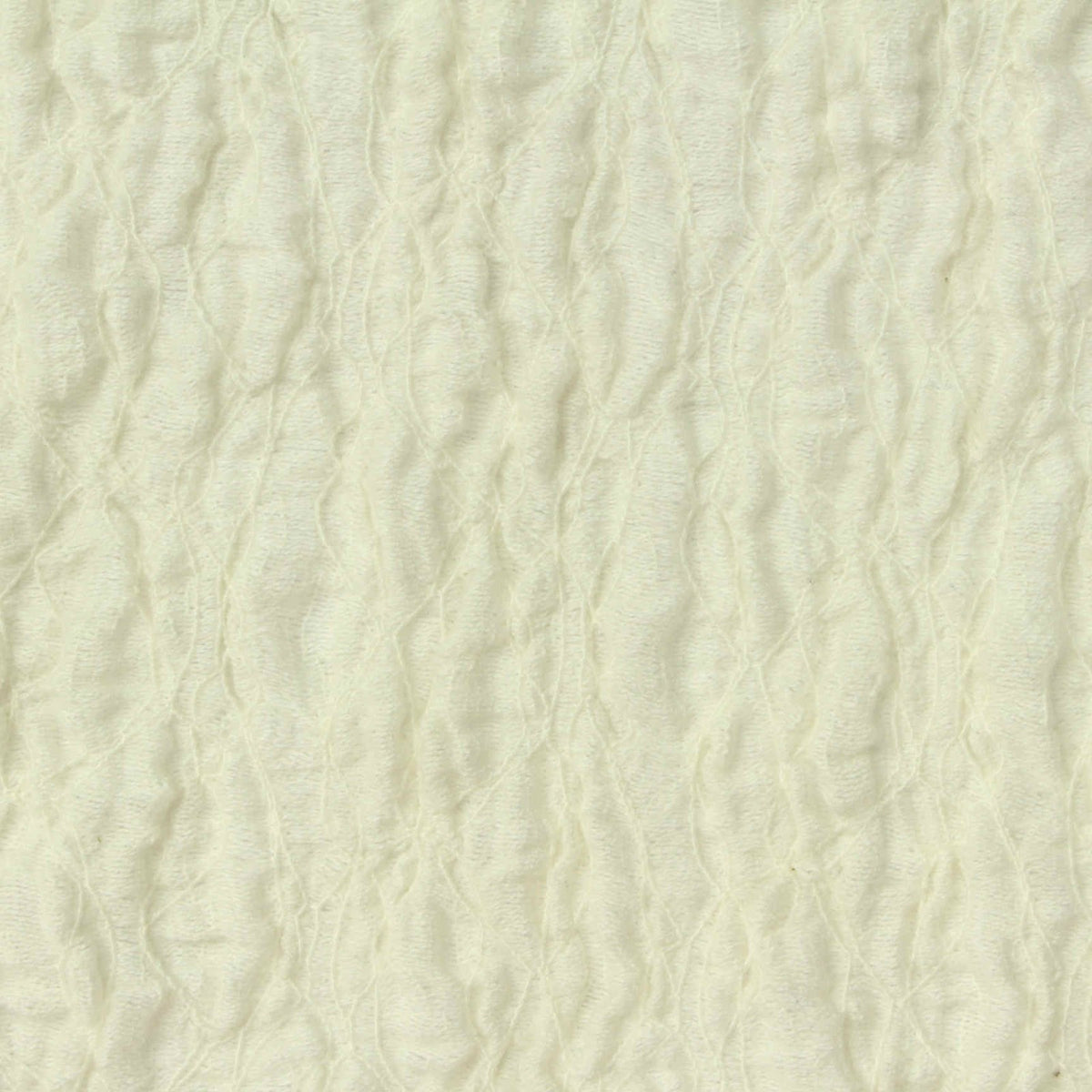 Cream Tone-on-Tone Crepe, Cotton-Nylon