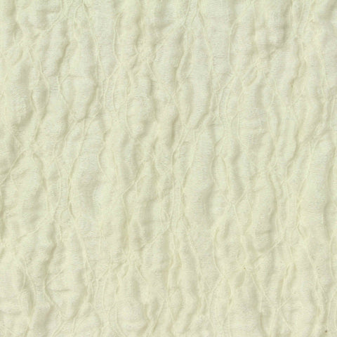 Cream Tone-on-Tone Crepe, Cotton-Nylon