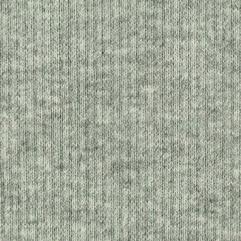 Light Grey Marl Rib Knit, Cotton, 310 gsm