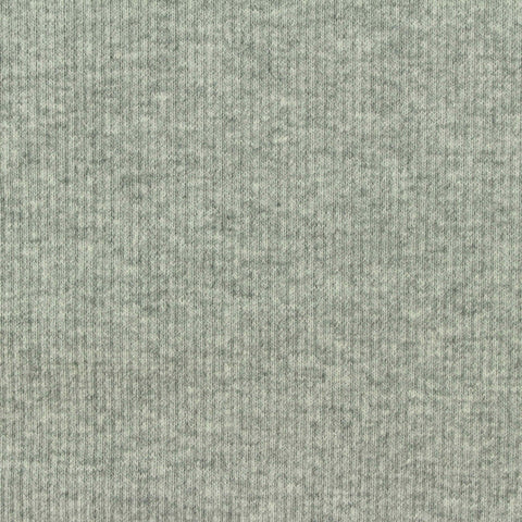 Light Grey Marl Rib Knit, Cotton, 310 gsm