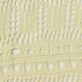 Cream Leaf Pointelle Knit, Poly-Cotton