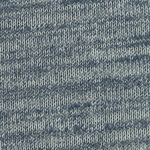 Blue-Grey Marl French Terry, Cotton-Poly, 280 gsm