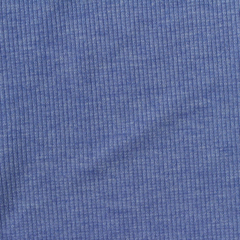 Blue Heather Rib Knit, Poly-Viscose