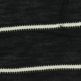 White Horizontal-Stripe Jersey Knit, Viscose