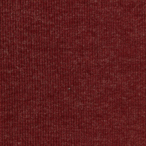 Polyester Viscose Stretch Rib Knit Fabric, 300 gsm, 130 cm — Red