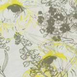 White Bold-Floral Jersey Knit, Cotton-Modal