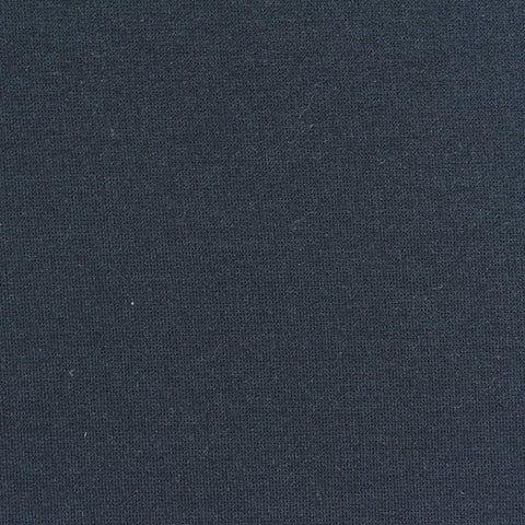 Brushed Polyester Viscose Stretch Ponte Knit Fabric, 350 gsm, 148 cm — Navy