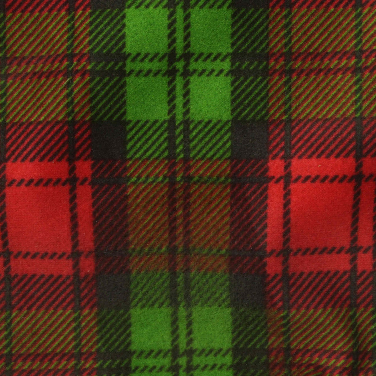 Red Plaid Chunky Knit, Polyester, 130 gsm