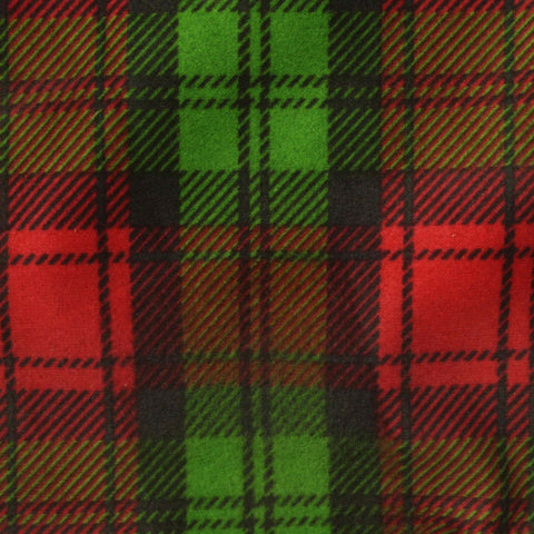 Red Plaid Chunky Knit, Polyester, 130 gsm