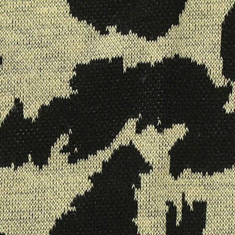 Black Animal Print Interlock Knit, Polyester, 230 gsm