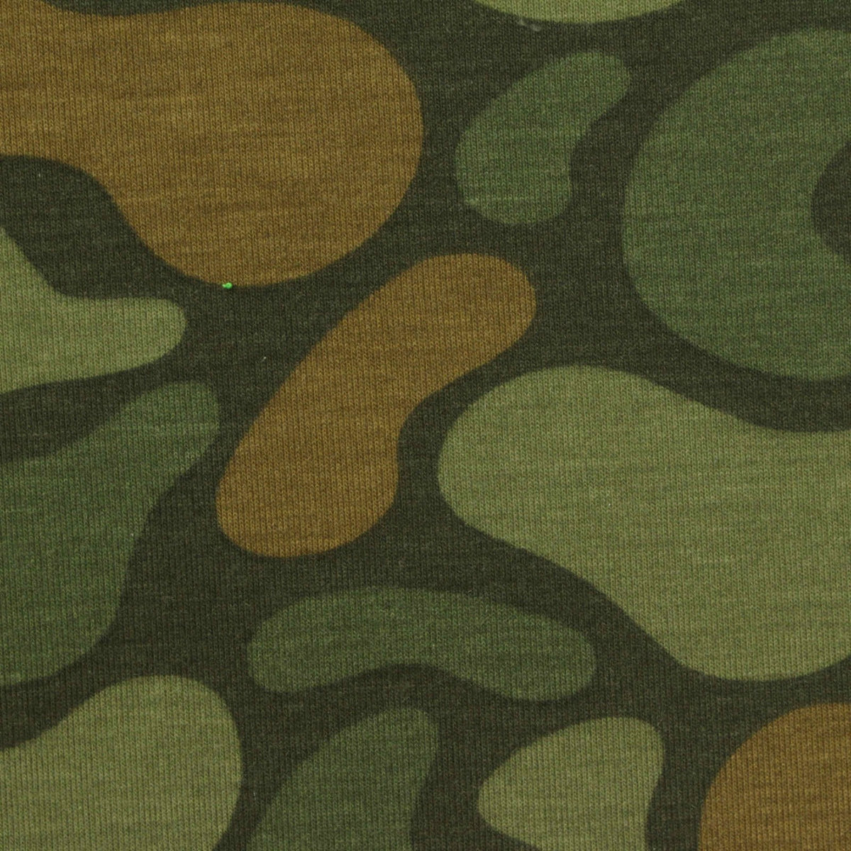 Green Camo Jersey Knit, Poly-Viscose, 150 gsm