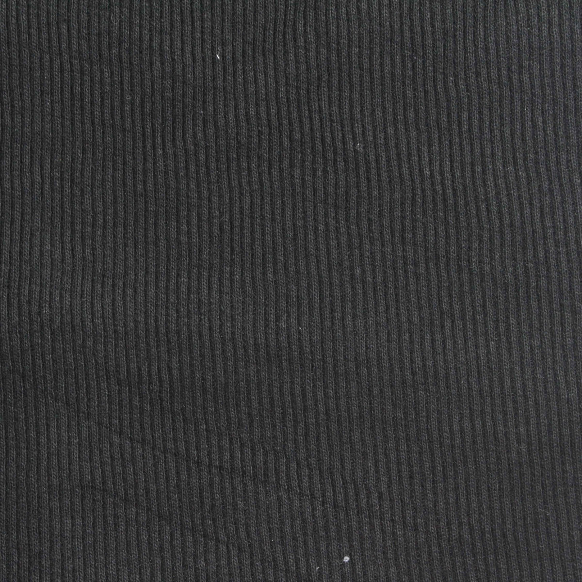 Cotton Stretch Rib Knit Fabric, 380 gsm, 110 cm — Black