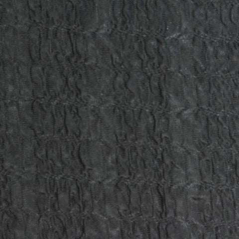 Polyester Stretch Crepe Fabric, 210 gsm, 165 cm — Black