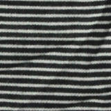 Black Horizontal-Stripe Interlock Knit, Polyester — texture