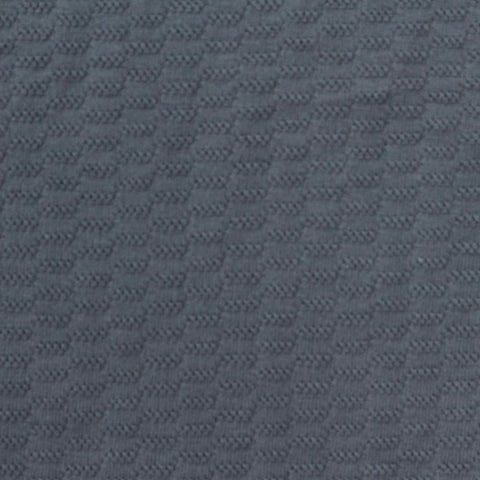 Grey-Blue Tone-on-Tone Jersey Knit, Cotton-Poly