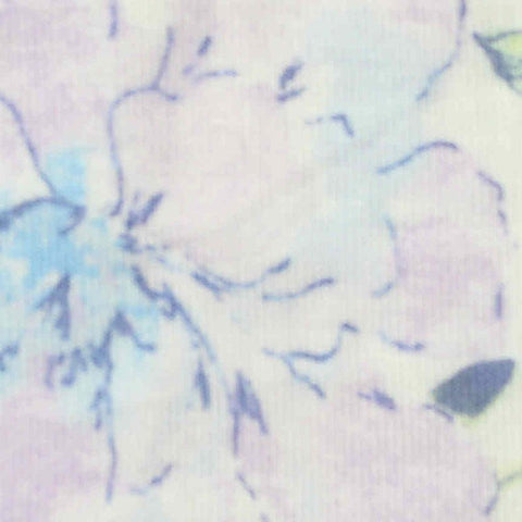 Pastel Blue Bold-Floral Jersey Knit, Viscose
