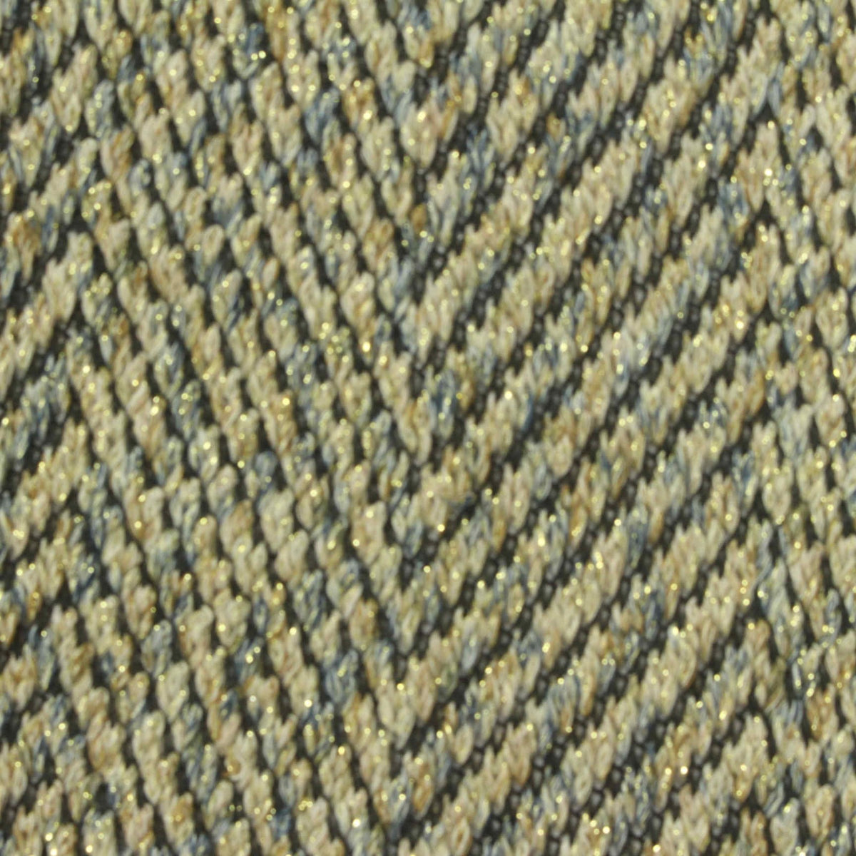 Black Chevron Chunky Knit, Poly-Metallic