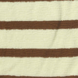 Brown Horizontal-Stripe Jersey Knit, Cotton
