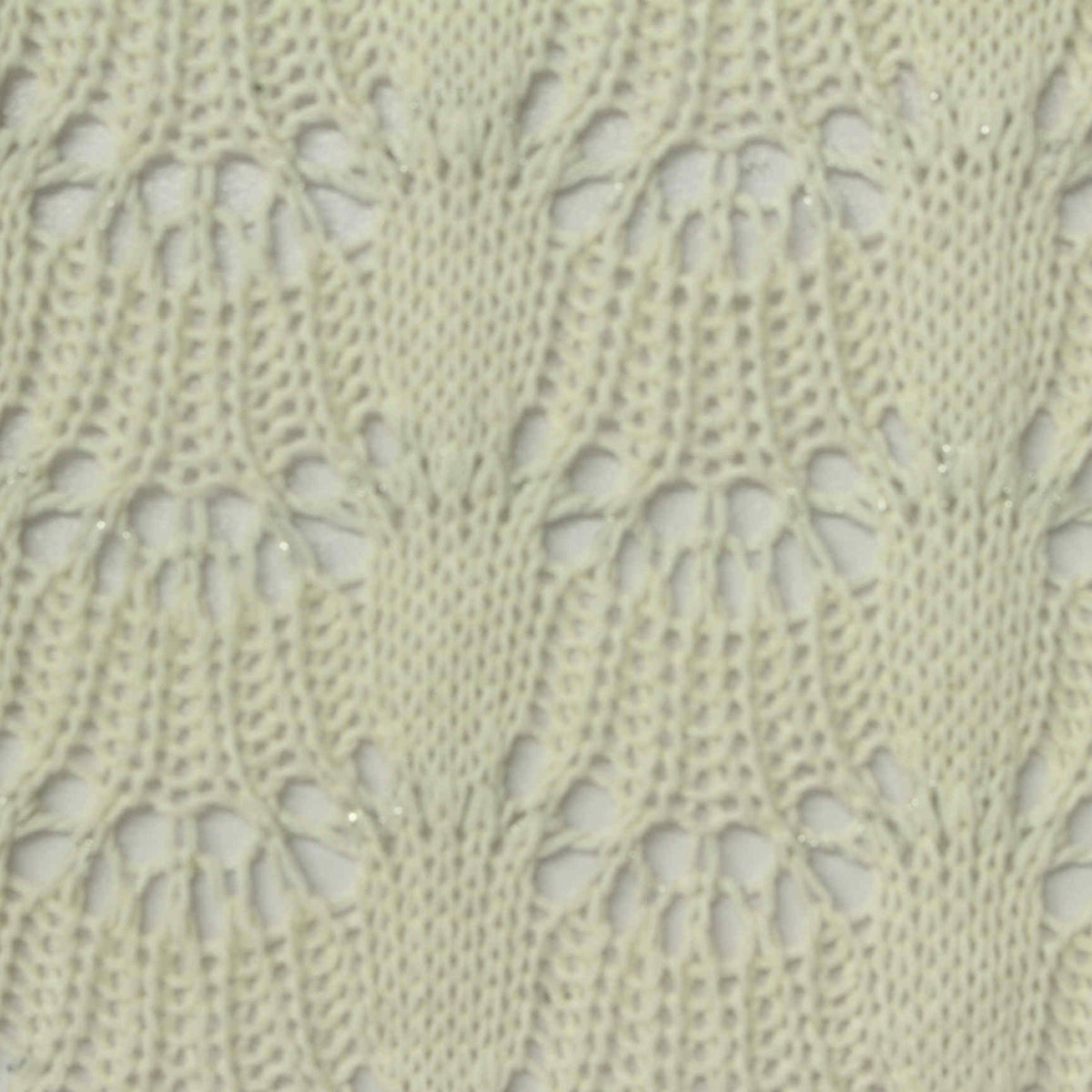 Cream Openwork Pointelle Knit, Poly-Cotton, 260 gsm