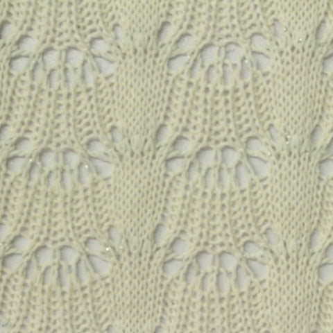 Cream Openwork Pointelle Knit, Poly-Cotton, 260 gsm