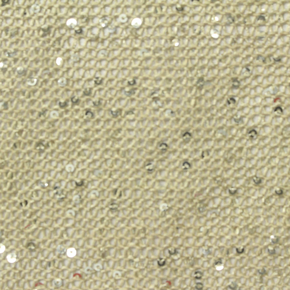 Silver Sequins Chunky Knit, Polyester, 280 gsm