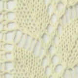 Cream Openwork-Leaf Pointelle Knit, Poly-Cotton — texture