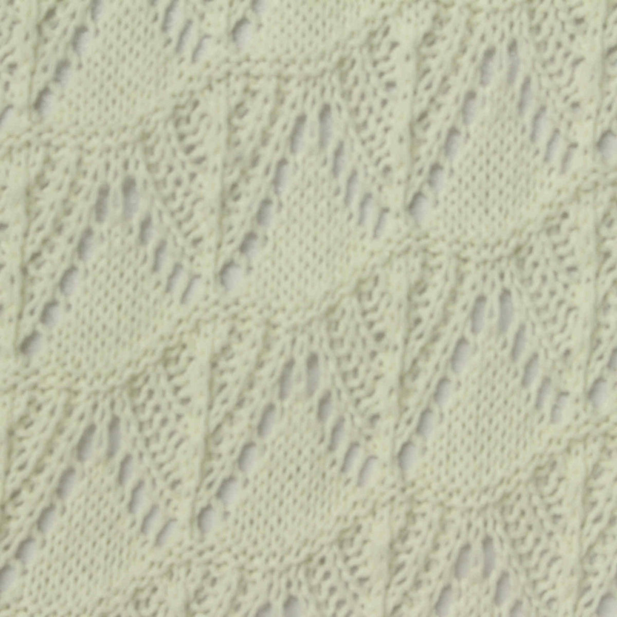 Cream Openwork Pointelle Knit, Poly-Cotton, 340 gsm, 160 cm