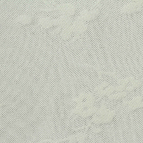 Off-White Floral Jacquard, Polyester, 150 gsm