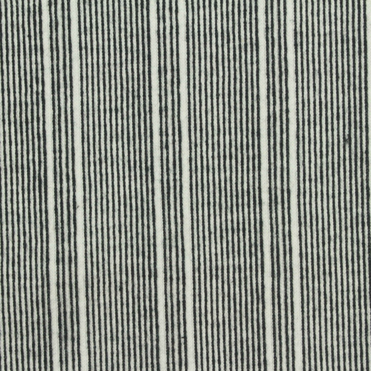 Black Vertical-Stripe Jersey Knit, Cotton, 240 gsm