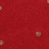 Brushed Polyester Stretch Chunky Knit Fabric, 180 gsm, 155 cm — Red — texture