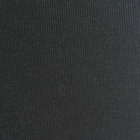Polyester Cotton Stretch Rib Knit Fabric, 380 gsm, 113 cm — Grey
