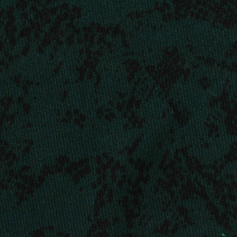 Dark Green Abstract Chunky Knit, Polyester
