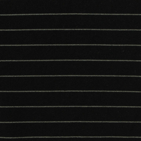Black Pinstripe Ponte Knit, Nylon-Viscose