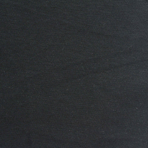 Polyester Cotton Interlock Knit Fabric, 220 gsm, 165 cm — Black