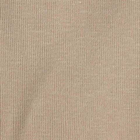 Cotton Stretch Rib Knit Fabric, 250 gsm, 175 cm — Beige