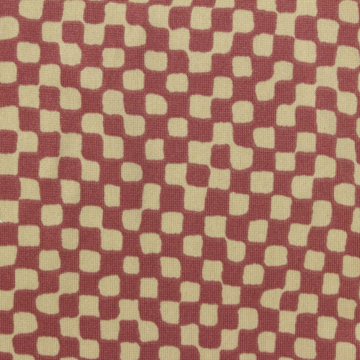 Red Check Milk Silk Knit, Polyester, 160 gsm, 175 cm