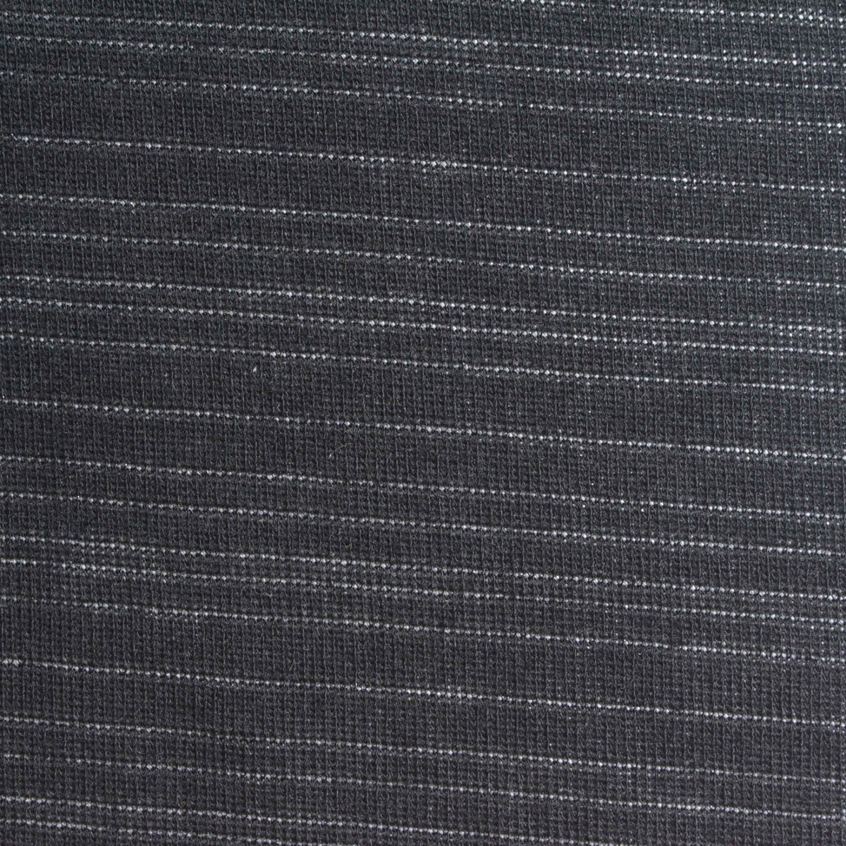 Light Grey Horizontal-Stripe Chunky Knit, Polyester, 190 gsm