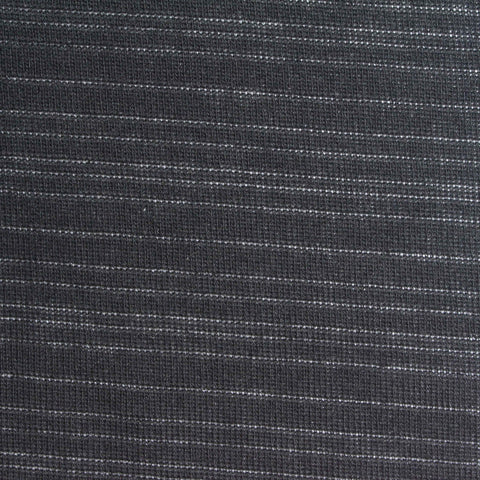 Light Grey Horizontal-Stripe Chunky Knit, Polyester, 190 gsm