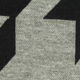 Black Houndstooth Jacquard, Poly-Viscose — texture