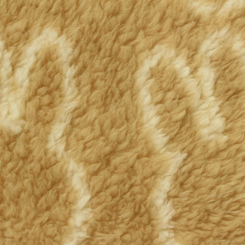 Tan Irregular-Animal Print Sherpa Fleece, Polyester