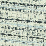 White Horizontal-Stripe Bouclé, Poly-Cotton — texture